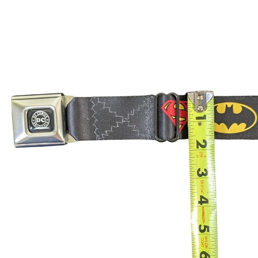 DC Comics by Buckle Down Black Seatbelt Belt Superman Batman Flash Green Lantern - Picture 9 of 9
